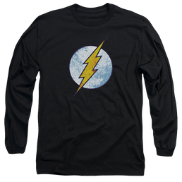 Flash, The Flash Neon Distress Logo - Men's Long Sleeve T-Shirt Men's Long Sleeve T-Shirt The Flash   