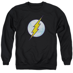 Flash, The Flash Neon Distress Logo - Men's Crewneck Sweatshirt Men's Crewneck Sweatshirt The Flash   