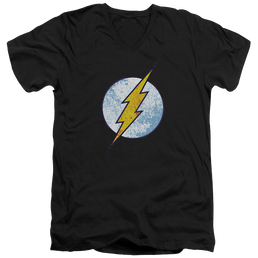 Flash, The Flash Neon Distress Logo - Men's V-Neck T-Shirt Men's V-Neck T-Shirt The Flash   