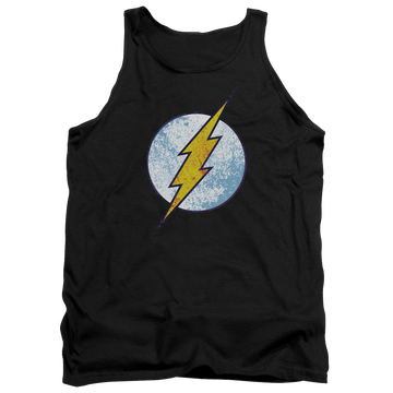 Black men's tank with Flash Neon Distress Logo graphic