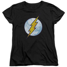 Flash, The Flash Neon Distress Logo - Women's T-Shirt Women's T-Shirt The Flash   