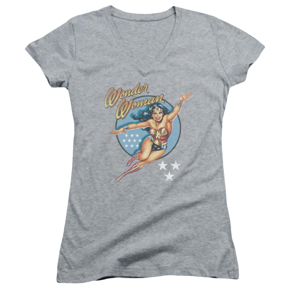 DC Comics Wonder Woman Vintage - Juniors V-Neck T-Shirt Juniors V-Neck T-Shirt Wonder Woman   