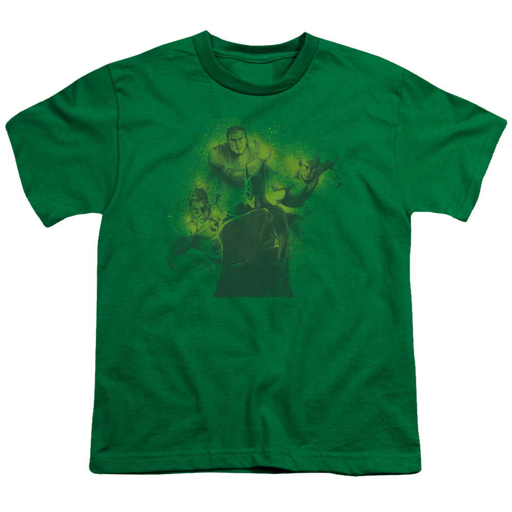 Justice League Spray Sketch League - Kid's T-Shirt Kid's T-Shirt (Ages 4-7) Justice League   