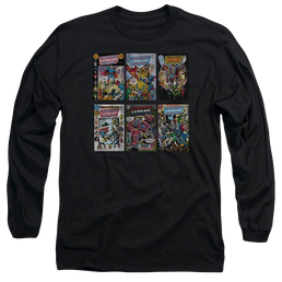 DC Comics Dco Covers - Men's Long Sleeve T-Shirt Men's Long Sleeve T-Shirt Justice League   