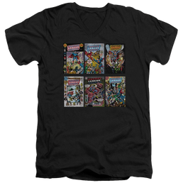 DC Comics Dco Covers - Men's V-Neck T-Shirt Men's V-Neck T-Shirt Justice League   