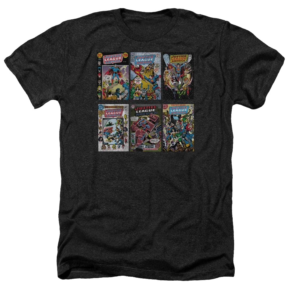 DC Comics Dco Covers - Men's Heather T-Shirt Men's Heather T-Shirt Justice League   