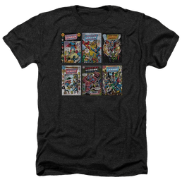 DC Comics Dco Covers - Men's Heather T-Shirt Men's Heather T-Shirt Justice League   