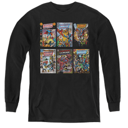 Justice League Dco Covers - Youth Long Sleeve T-Shirt Youth Long Sleeve T-Shirt Justice League   
