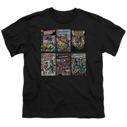 Justice League Dco Covers - Youth T-Shirt Youth T-Shirt (Ages 8-12) Justice League   