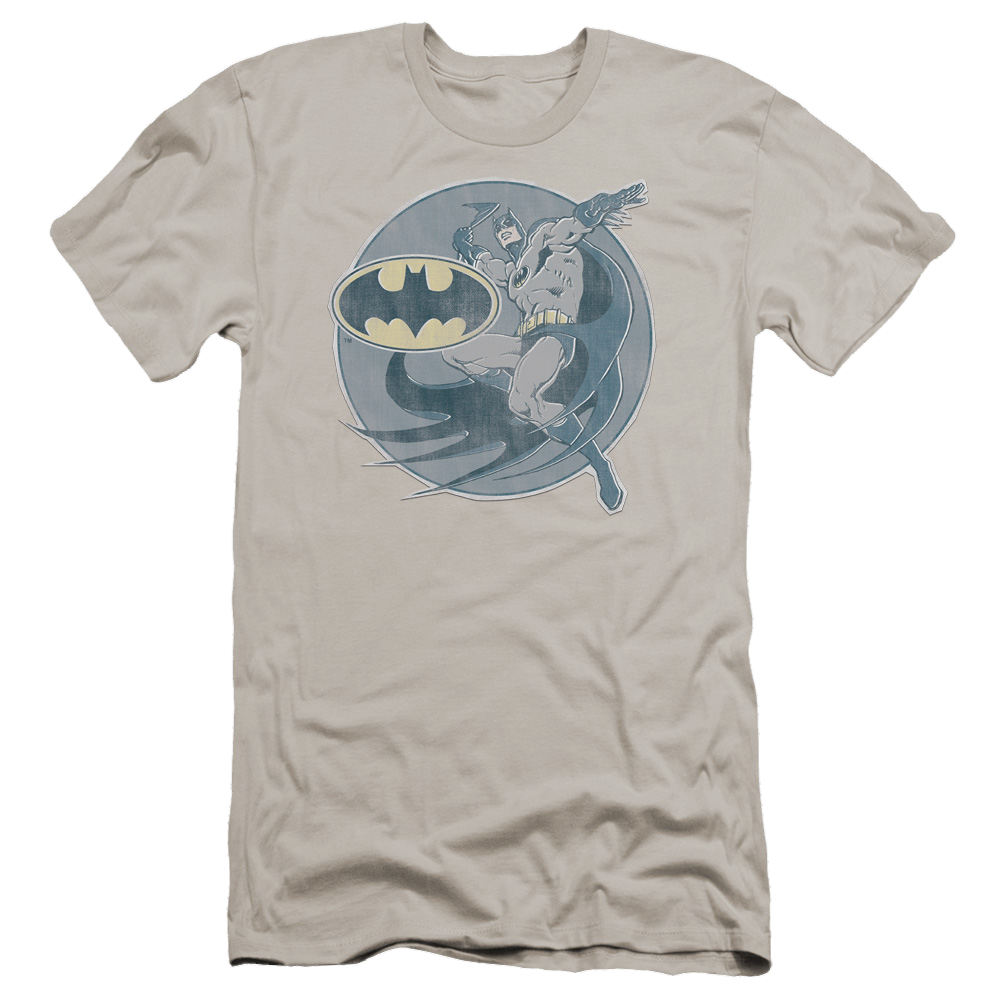 DC Comics Retro Batman Iron On - Men's Premium Slim Fit T-Shirt Men's Premium Slim Fit T-Shirt Batman   