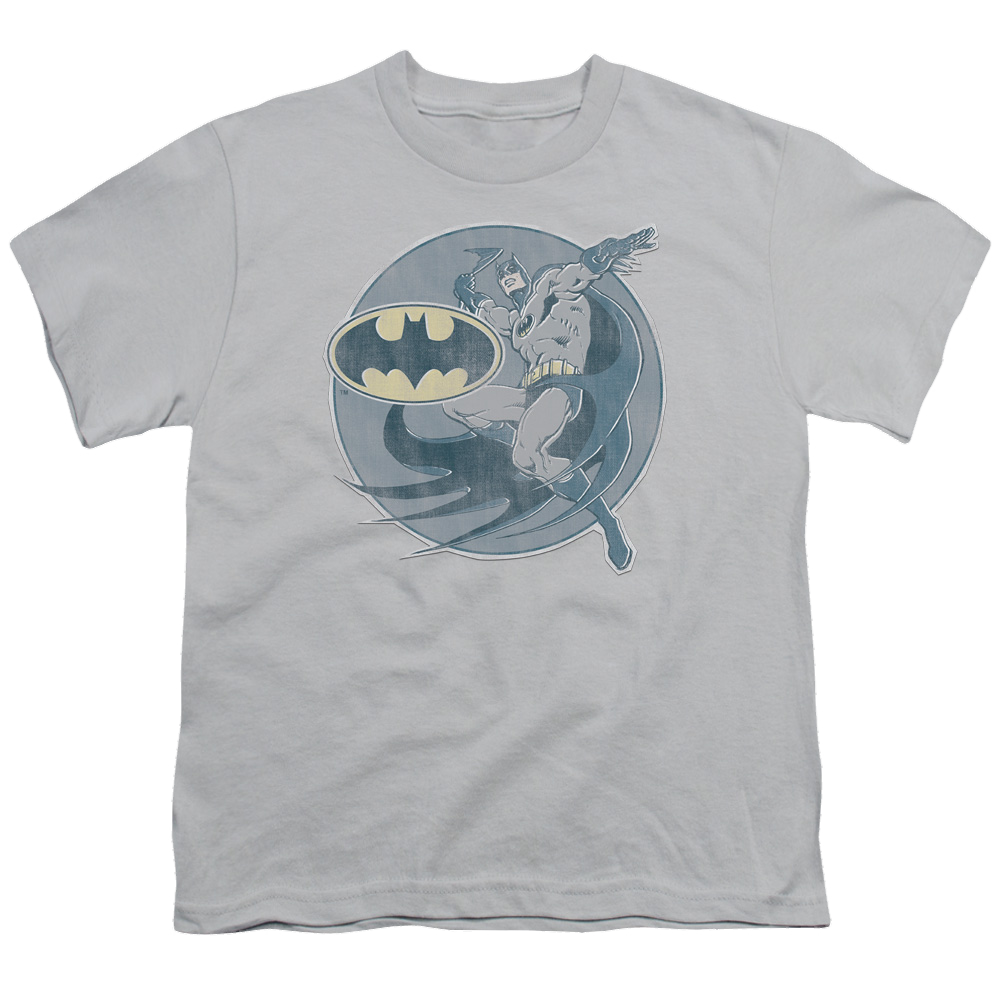 DC Batman Retro Batman Iron On - Youth T-Shirt Youth T-Shirt (Ages 8-12) Batman   