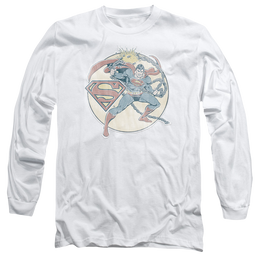 DC Comics Retro Superman Iron On - Men's Long Sleeve T-Shirt Men's Long Sleeve T-Shirt Superman   