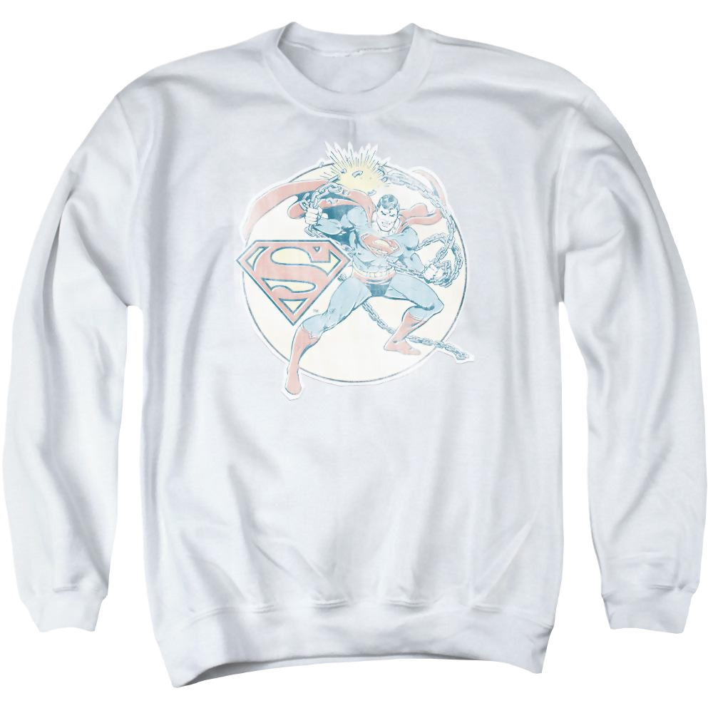 DC Comics Retro Superman Iron On - Men's Crewneck Sweatshirt Men's Crewneck Sweatshirt Superman   