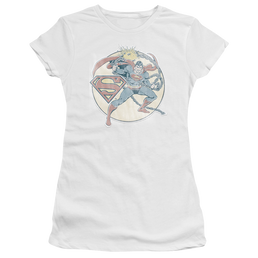 DC Comics Retro Superman Iron On - Juniors T-Shirt Juniors T-Shirt Superman   