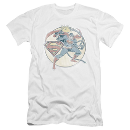 DC Comics Retro Superman Iron On - Men's Premium Slim Fit T-Shirt Men's Premium Slim Fit T-Shirt Superman   
