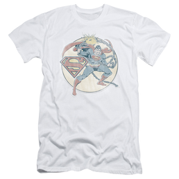 DC Comics Retro Superman Iron On - Men's Slim Fit T-Shirt Men's Slim Fit T-Shirt Superman   