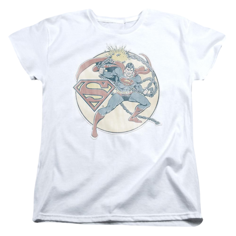 DC Comics Retro Superman Iron On - Women's T-Shirt Women's T-Shirt Superman   
