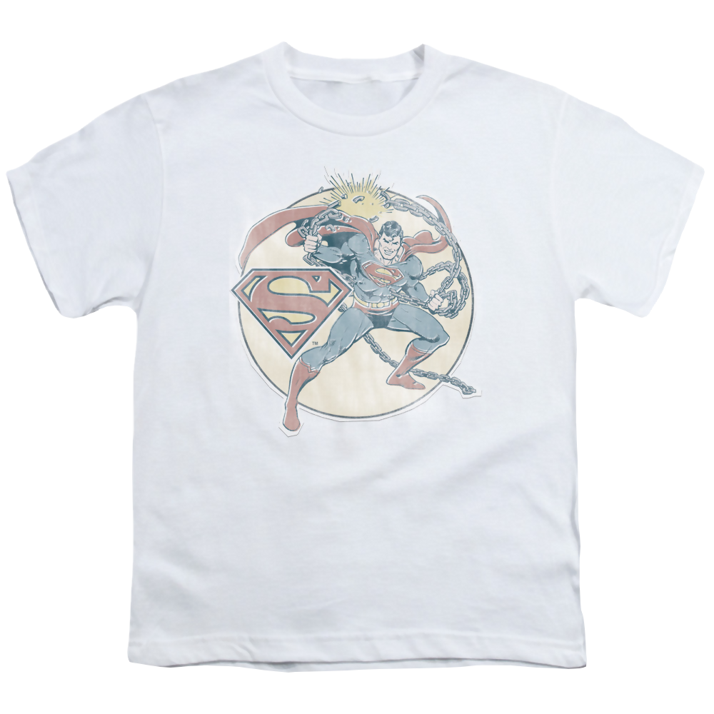 Superman Retro Superman Iron On - Youth T-Shirt Youth T-Shirt (Ages 8-12) Superman   