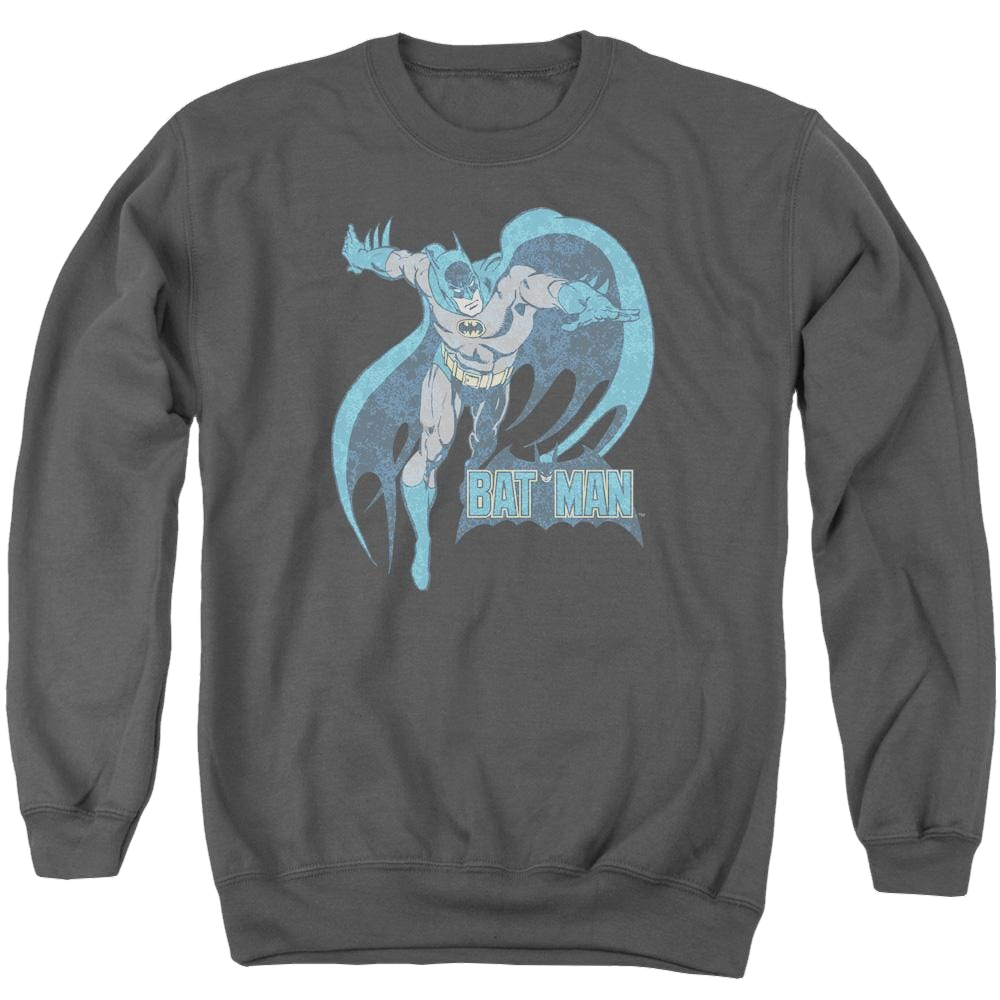 DC Comics Desaturated Batman - Men's Crewneck Sweatshirt Men's Crewneck Sweatshirt Batman   