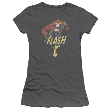 Charcoal juniors t-shirt with The Flash Desaturated Flash graphic