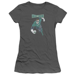 DC Comics Desaturated Green Lantern - Juniors T-Shirt Juniors T-Shirt Green Lantern   