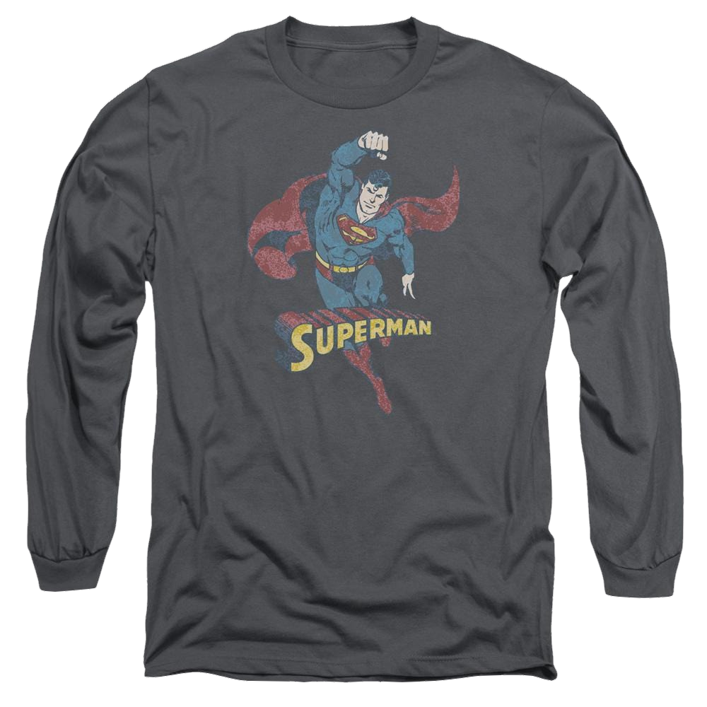 DC Comics Desaturated Superman - Men's Long Sleeve T-Shirt Men's Long Sleeve T-Shirt Superman   