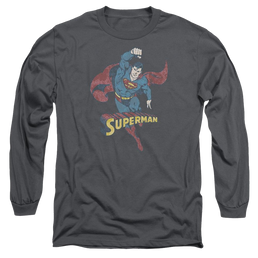 DC Comics Desaturated Superman - Men's Long Sleeve T-Shirt Men's Long Sleeve T-Shirt Superman   