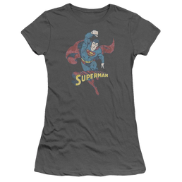 DC Comics Desaturated Superman - Juniors T-Shirt Juniors T-Shirt Superman   