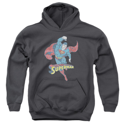 Superman Desaturated Superman - Youth Hoodie Youth Hoodie (Ages 8-12) Superman   
