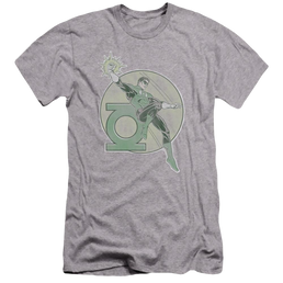 DC Comics Retro Lantern Iron On - Men's Premium Slim Fit T-Shirt Men's Premium Slim Fit T-Shirt Green Lantern   