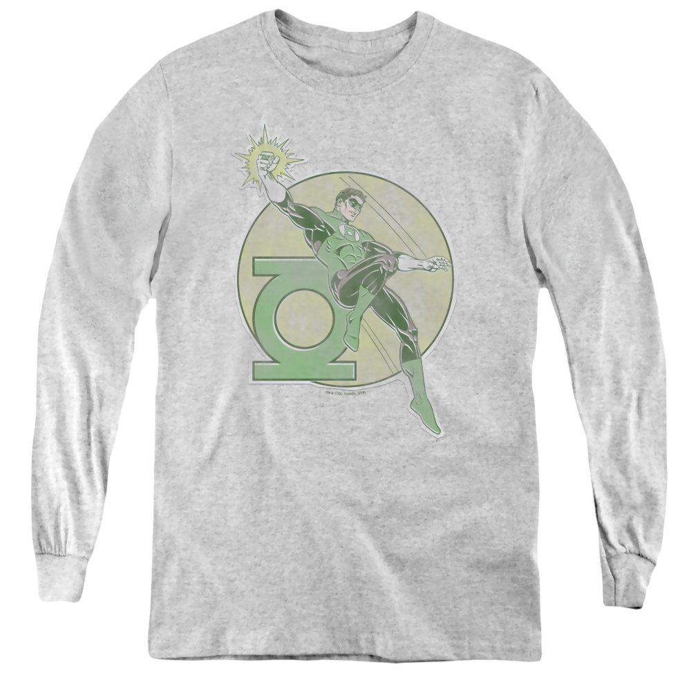 Green Lantern Retro Lantern Iron On - Youth Long Sleeve T-Shirt Youth Long Sleeve T-Shirt Green Lantern   