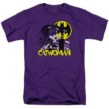 Catwoman Rooftop Cat - Men's Regular Fit T-Shirt Men's Regular Fit T-Shirt Catwoman   
