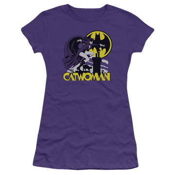 Catwoman Rooftop Cat - Juniors T-Shirt Juniors T-Shirt Catwoman   