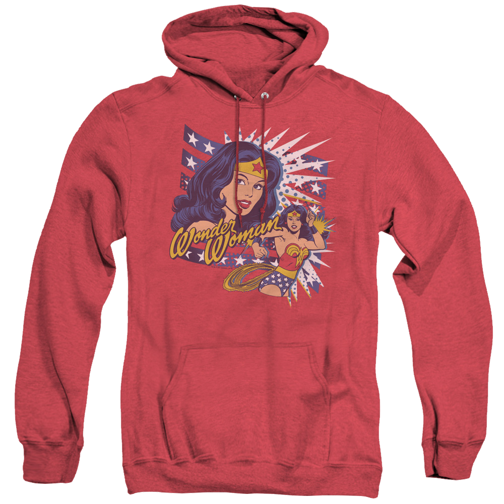 Wonder Woman Pop Art Wonder - Heather Pullover Hoodie Heather Pullover Hoodie Wonder Woman   