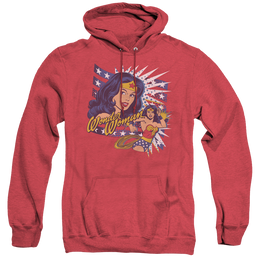 Wonder Woman Pop Art Wonder - Heather Pullover Hoodie Heather Pullover Hoodie Wonder Woman   