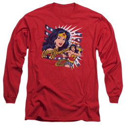 DC Comics Pop Art Wonder - Men's Long Sleeve T-Shirt Men's Long Sleeve T-Shirt Wonder Woman   