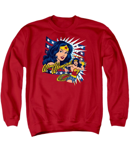 DC Comics Pop Art Wonder - Men's Crewneck Sweatshirt Men's Crewneck Sweatshirt Wonder Woman   