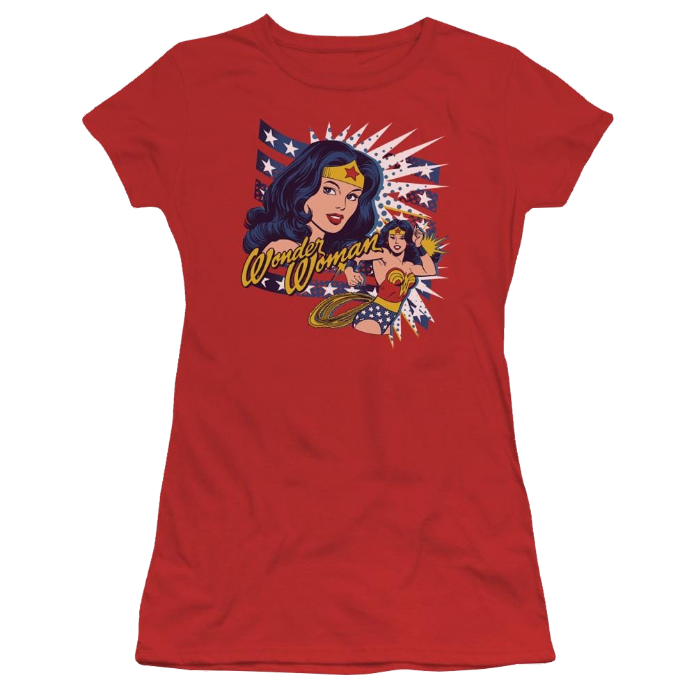 DC Comics Pop Art Wonder - Juniors T-Shirt Juniors T-Shirt Wonder Woman   