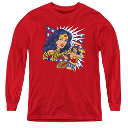 Wonder Woman Pop Art Wonder - Youth Long Sleeve T-Shirt Youth Long Sleeve T-Shirt Wonder Woman   