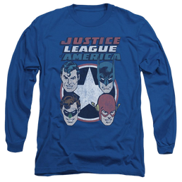 DC Comics 4 Stars - Men's Long Sleeve T-Shirt Men's Long Sleeve T-Shirt Justice League   