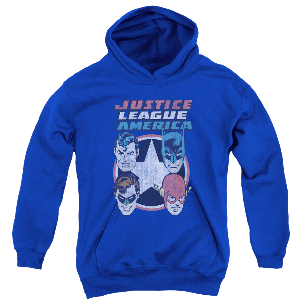 Justice League 4 Stars - Youth Hoodie Youth Hoodie (Ages 8-12) Justice League   