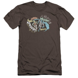 DC Comics Action Duo - Men's Premium Slim Fit T-Shirt Men's Premium Slim Fit T-Shirt Batman   