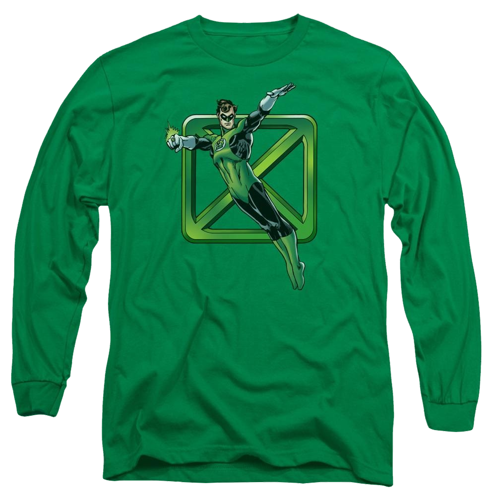 DC Comics Green Cross - Men's Long Sleeve T-Shirt Men's Long Sleeve T-Shirt Green Lantern   