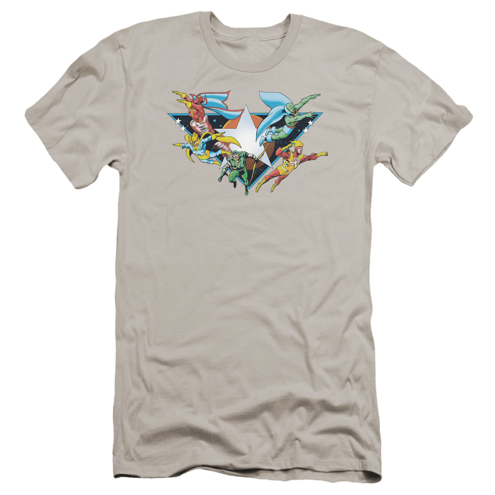 DC Comics Star Power - Men's Premium Slim Fit T-Shirt Men's Premium Slim Fit T-Shirt Justice League   
