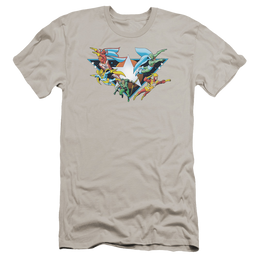 DC Comics Star Power - Men's Premium Slim Fit T-Shirt Men's Premium Slim Fit T-Shirt Justice League   