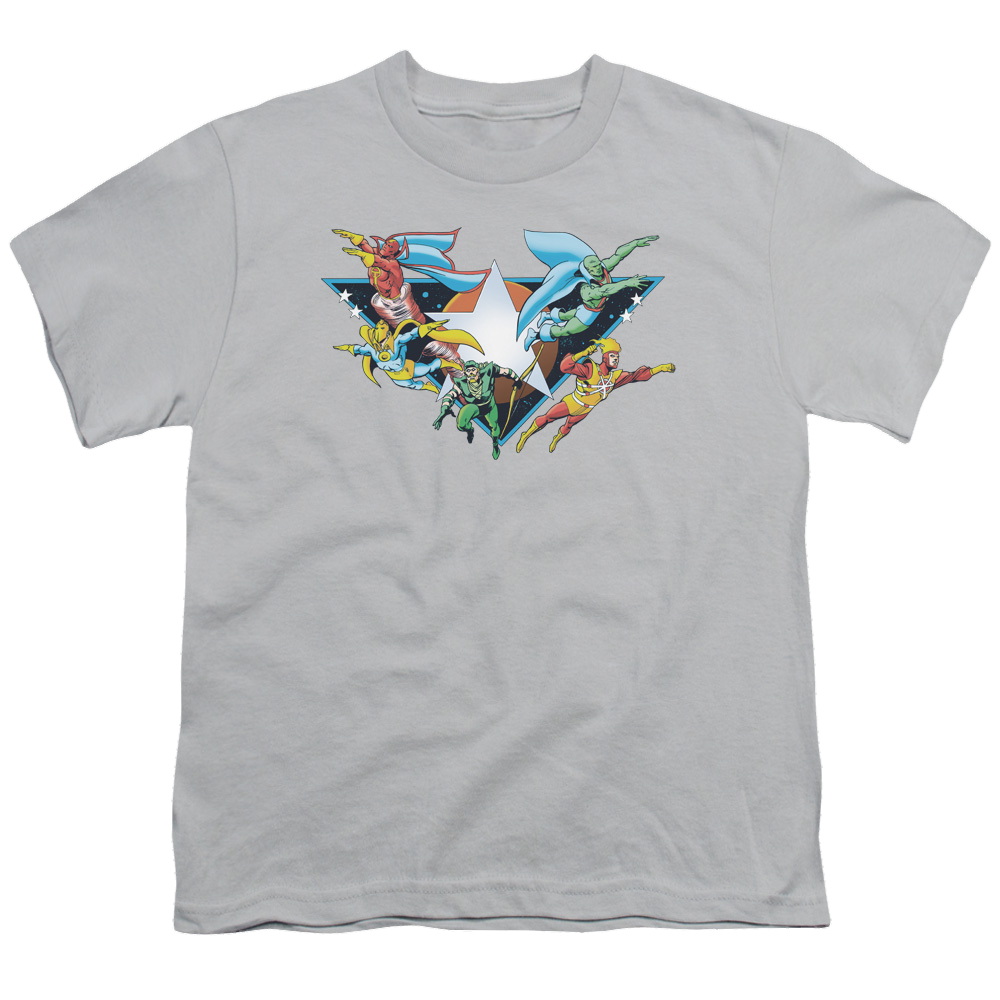 Justice League Star Power - Youth T-Shirt Youth T-Shirt (Ages 8-12) Justice League   