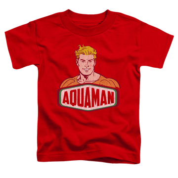 Red toddler t-shirt with Aquaman Sign graphic