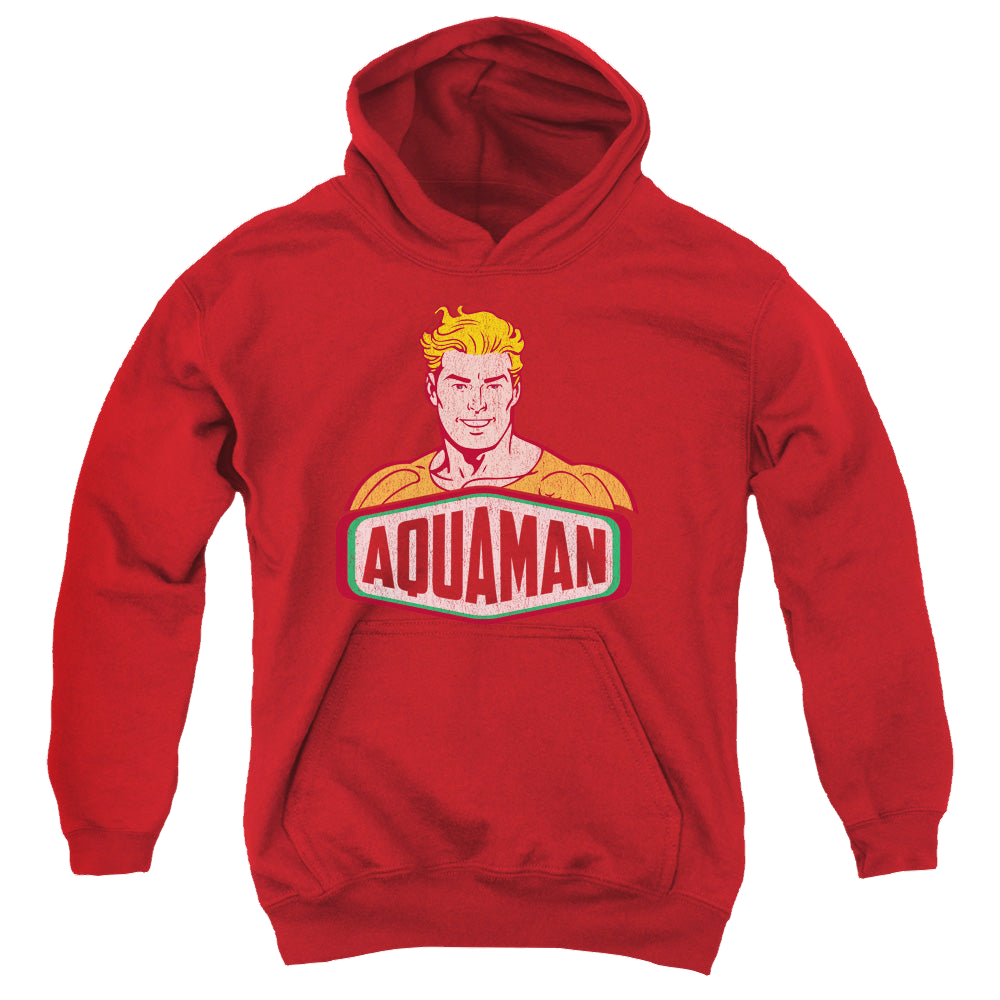 Aquaman Aquaman Sign - Youth Hoodie Youth Hoodie (Ages 8-12) Aquaman   