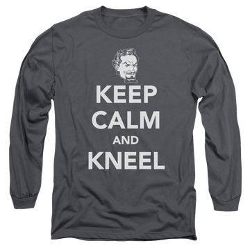DC Comics Keep Calm And Kneel - Men's Long Sleeve T-Shirt Men's Long Sleeve T-Shirt DC Comics   