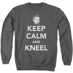 DC Comics Keep Calm And Kneel - Men's Crewneck Sweatshirt Men's Crewneck Sweatshirt DC Comics   
